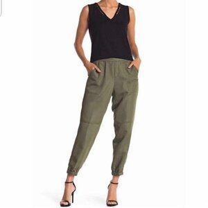 Nanette Lepore Olive Spring‎ Fling Tencel Blend Joggers